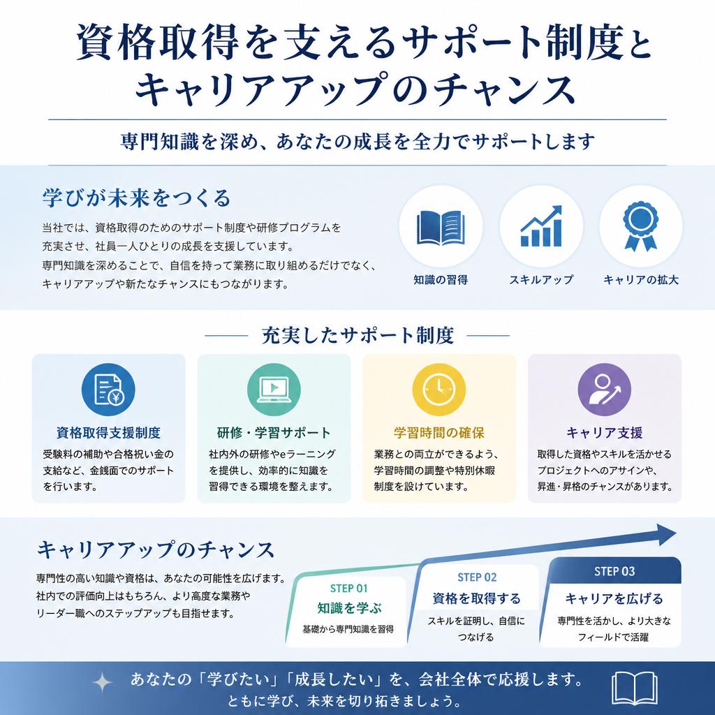 資格取得支援とキャリアアップ