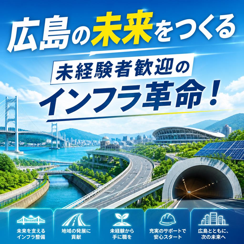 広島の未来をつくる未経験者歓迎のインフラ革命！