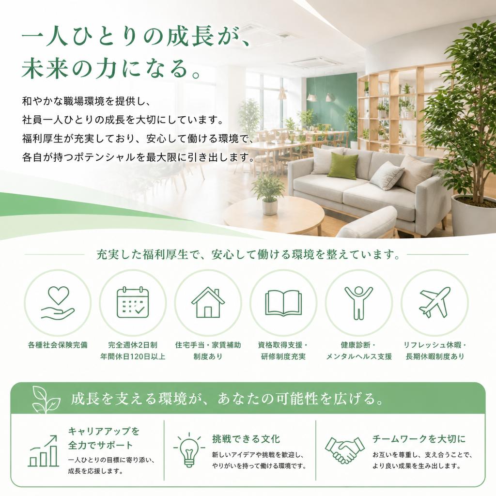 充実した働きやすい職場環境